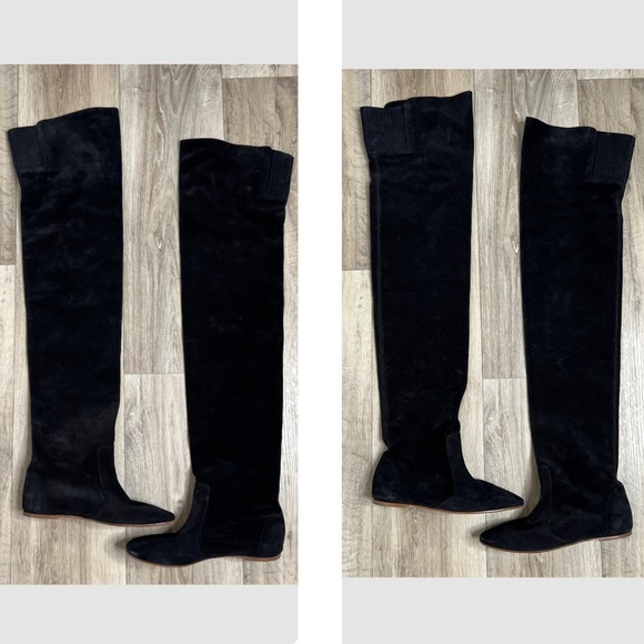 Isabel Marant ‘Dazzle’ Thigh High Boots Black Suede Size 38 - Picture 3 of 16